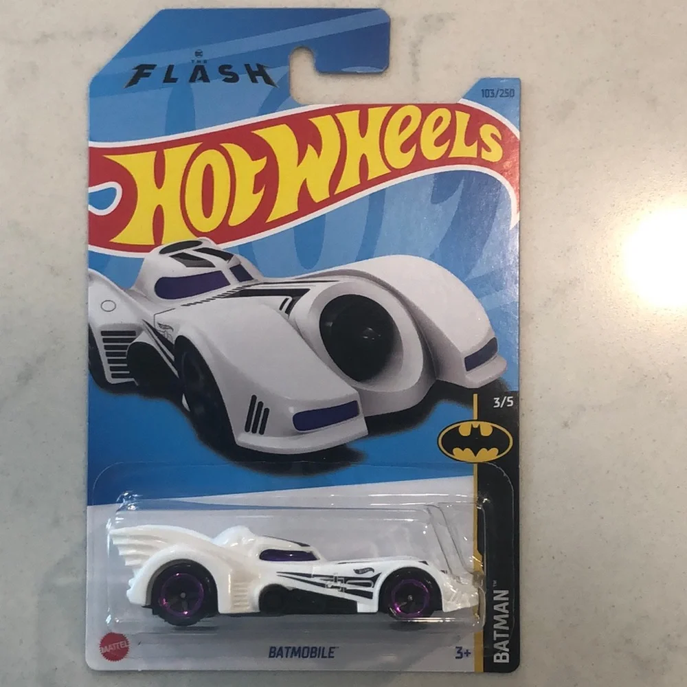 White Batmobile Toy Car
